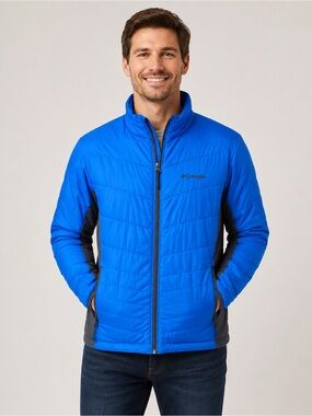 Columbia Men’s Blue Omni-Heat Full Zip Jacket Medium